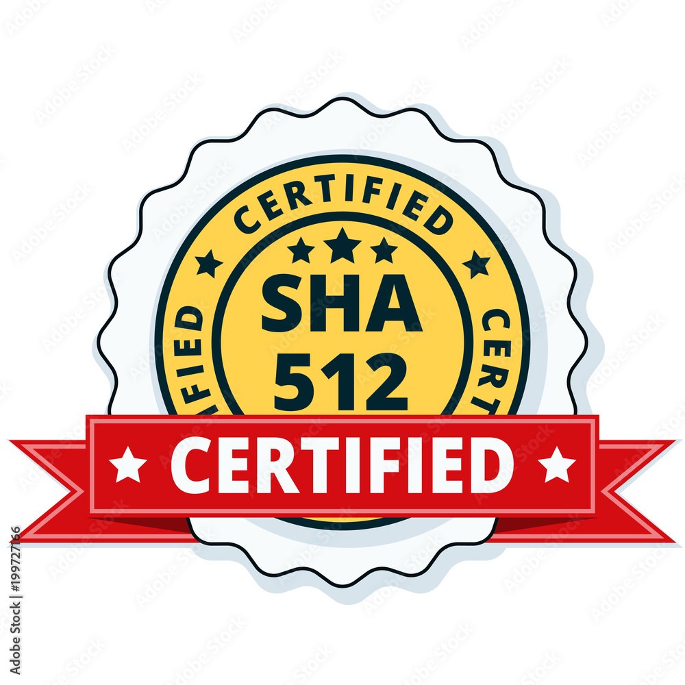 SHA-512 Certified label illustration SHA-512 Certified label illustration