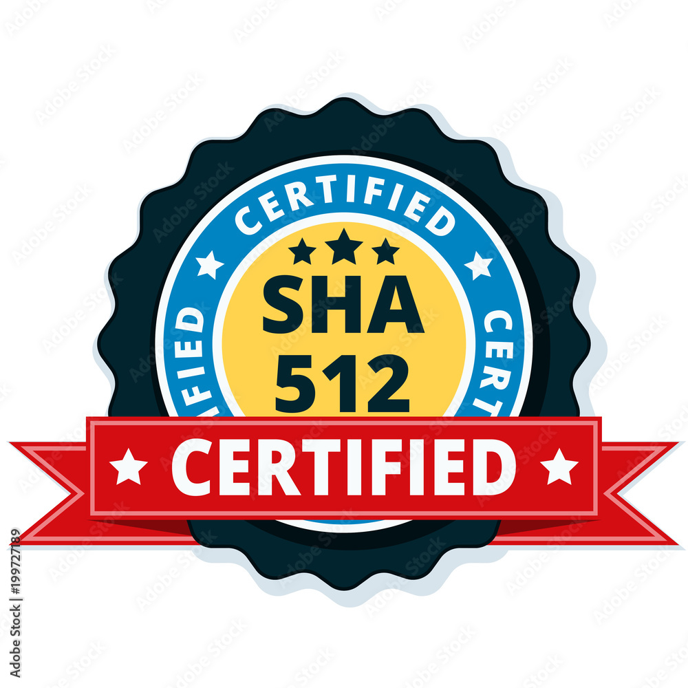 SHA-512 Certified label illustration