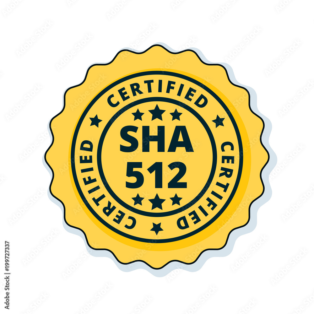 SHA-512 Certified label illustration SHA-512 Certified label illustration