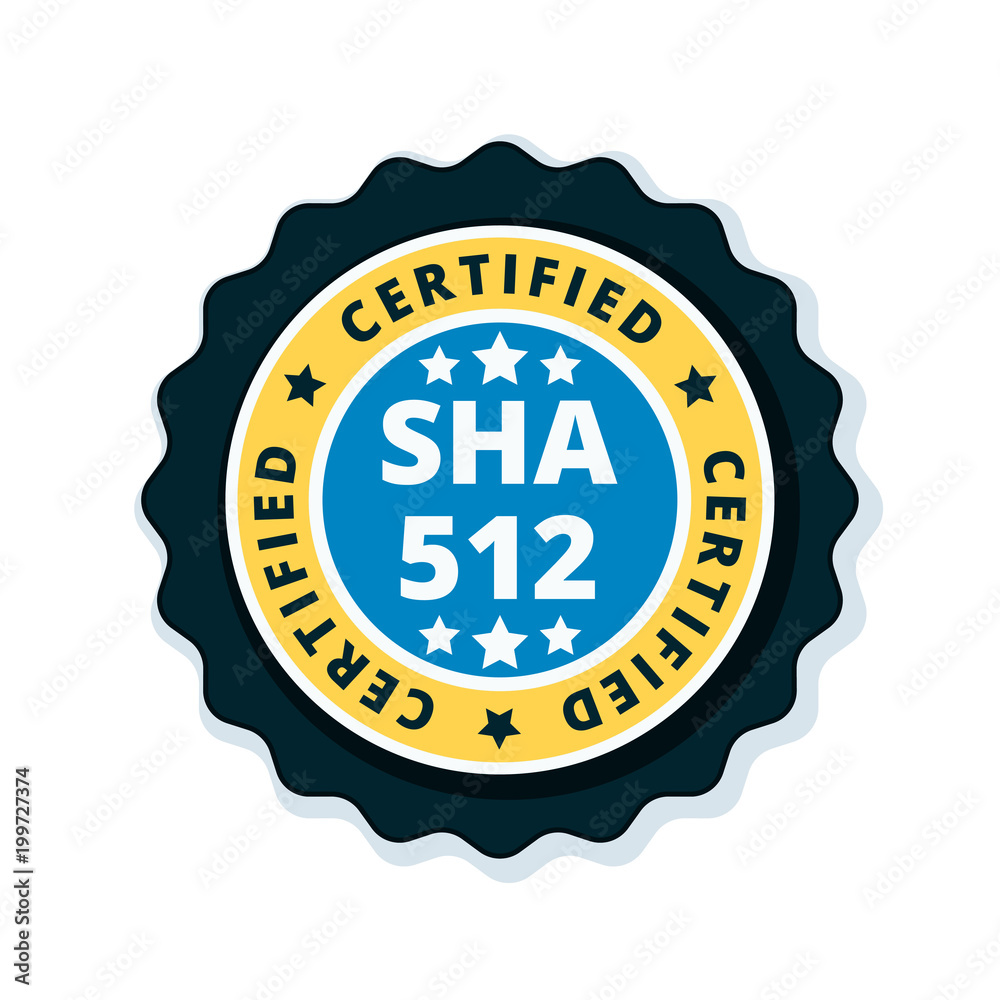 SHA-512 Certified label illustration SHA-512 Certified label illustration