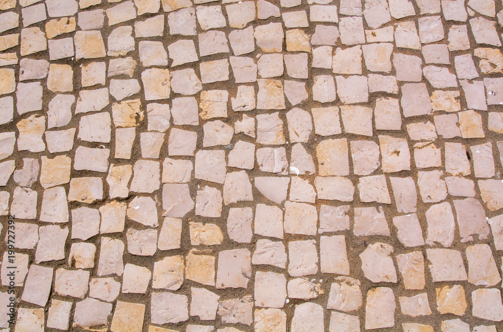Traditional Portuguese stone sidewalk