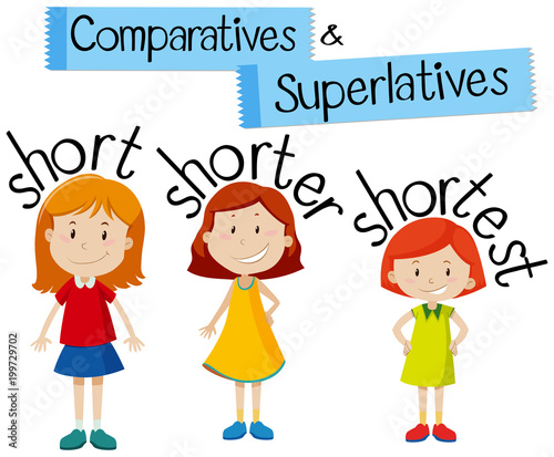 Comparatives and superlatives for word short