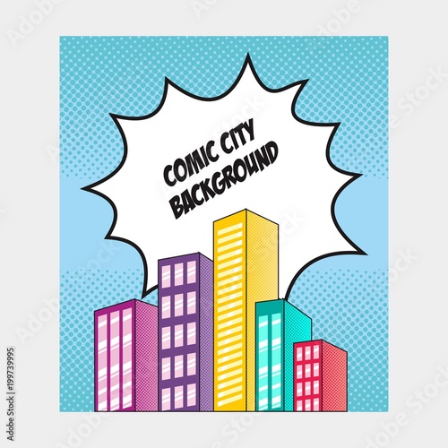 comic background city