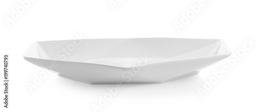 white dish for food on white background