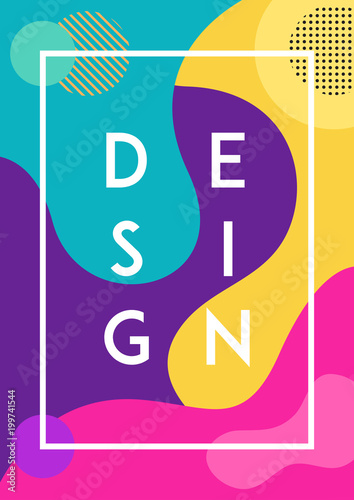 Poster Memphis Abstract Design 