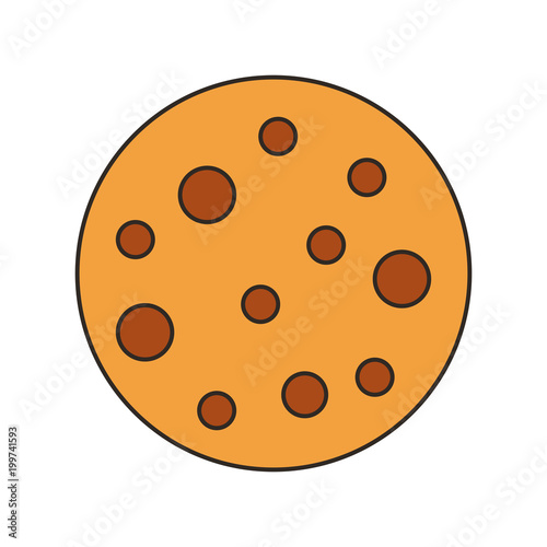 delicious cookie dessert icon vector illustration design