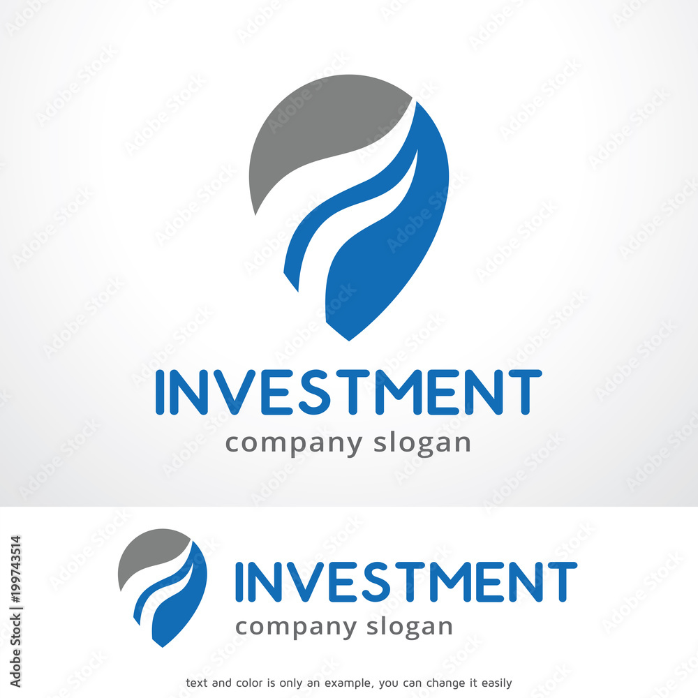 Investment Logo Template Design Vector, Emblem, Design Concept, Creative Symbol, Icon