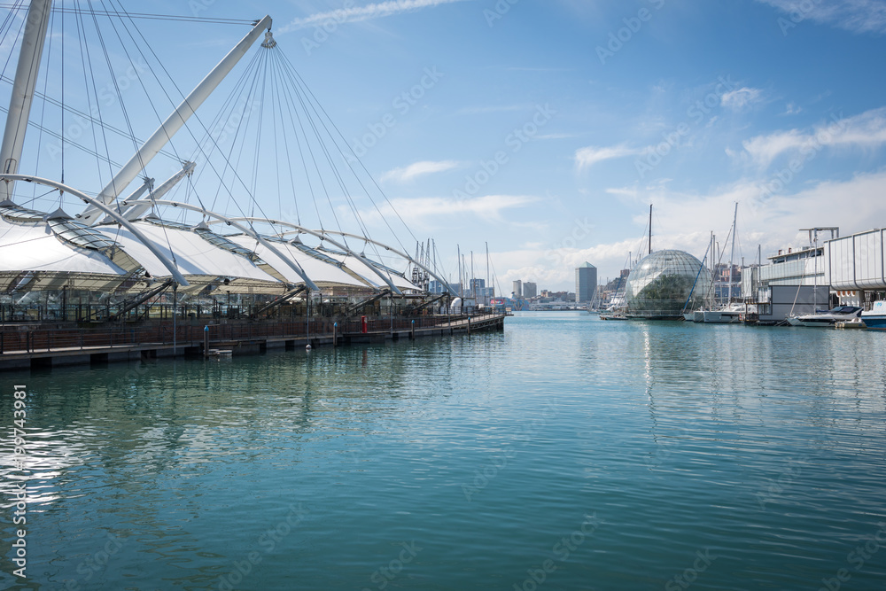 Architecture and sights of the Italian city of Genoa