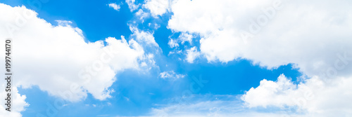 blue sky background with clouds.