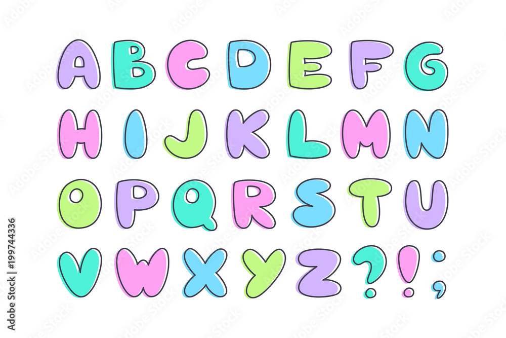 vector baby alphabet
