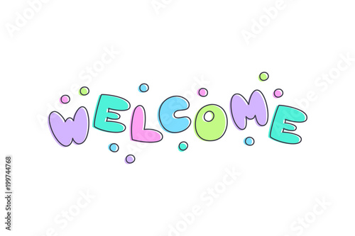 welcome vector lettering