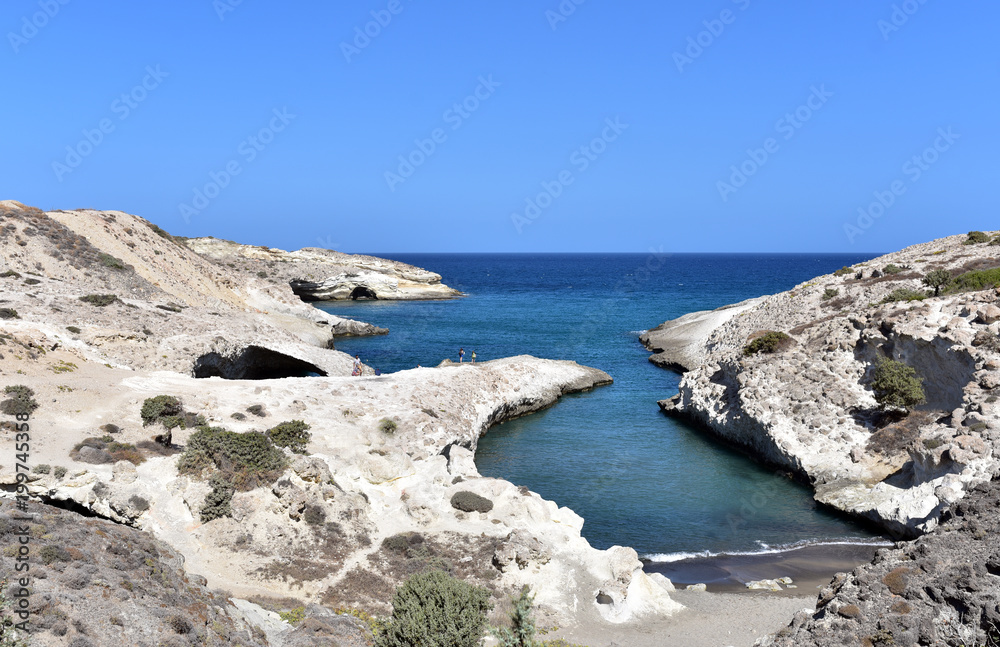 The strange beach Papafragas in Milos Island, Greece The strange beach Papafragas in Milos Island, Greece