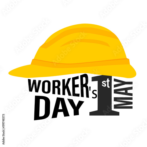 Worker's day 1st May safety hat vector illustration