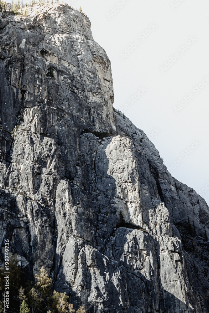 Rock mountain as the background. View of the mountain range.