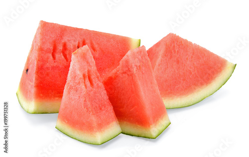 Slice watermelon isolated on the white background