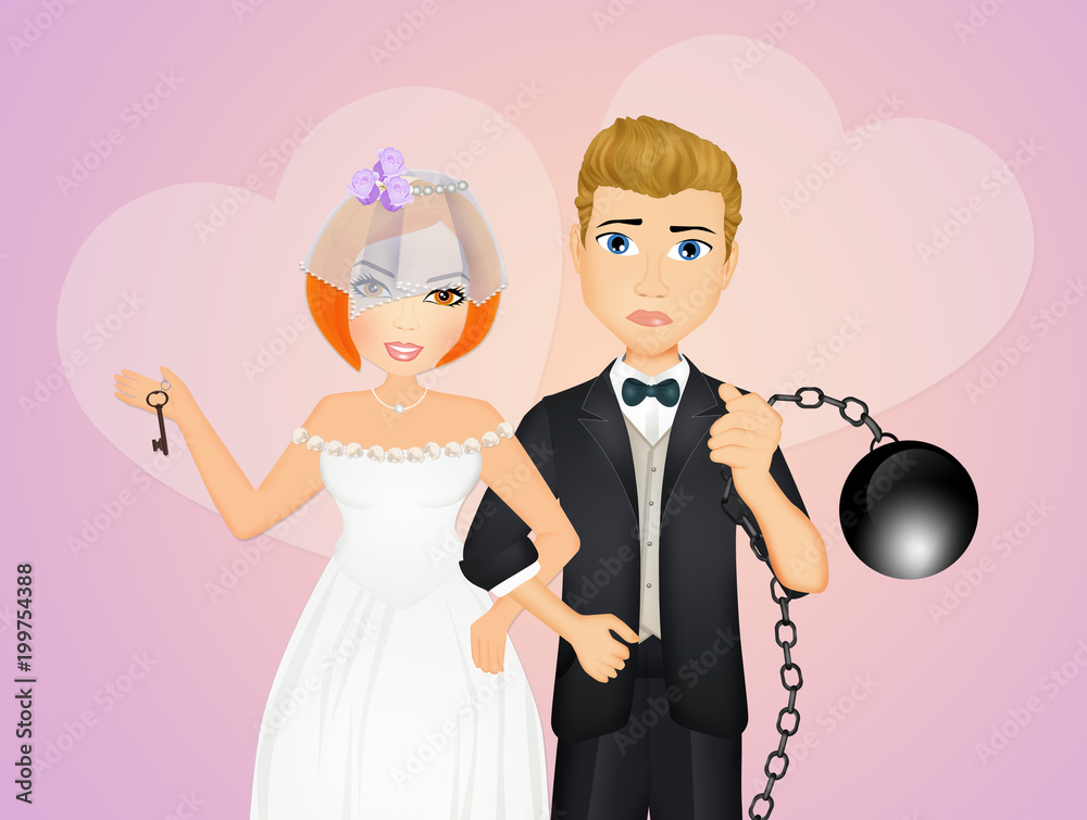 funny illustration of groom with the ball at his feet funny illustration of groom with the ball at his feet