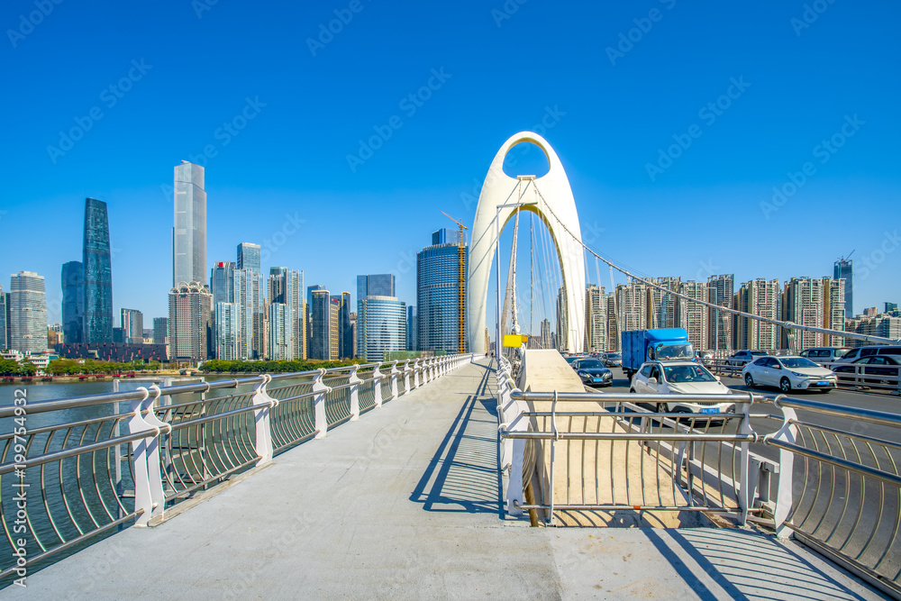 Naklejka premium Skyline of urban architectural landscape in Guangzhou