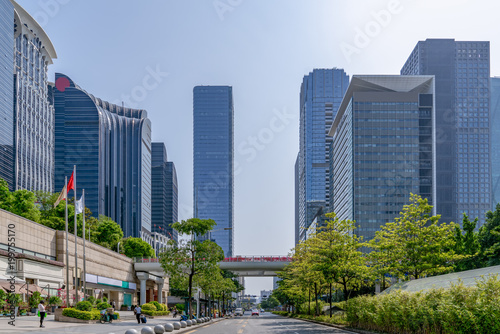 Skyline of urban architectural landscape in Guangzhou