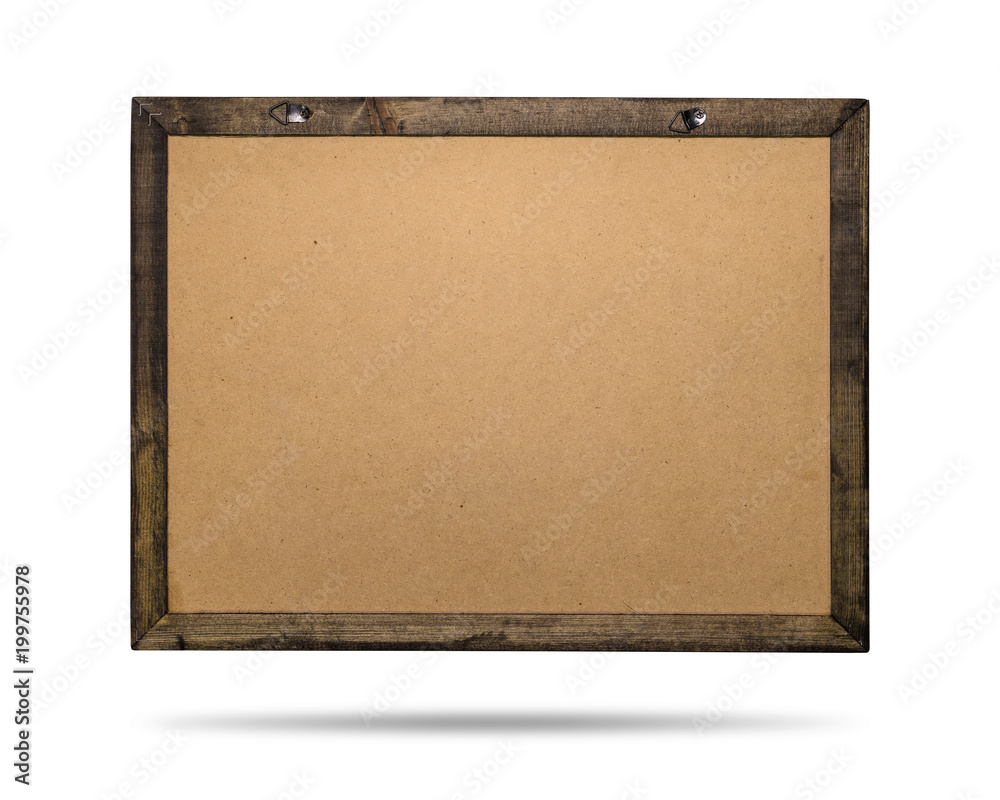 Wooden frame isolated on white background. Template of border for your design. ( Clipping paths )