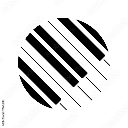 Piano keyboard logo. Vector illustration