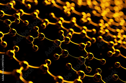 Quadro su tela Atom Benzil a compound of hydrocarbon