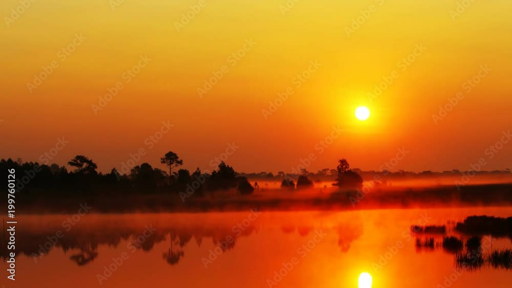 Time Lapse - Sunrise with cloud and fog Time Lapse - Sunrise with cloud and fog