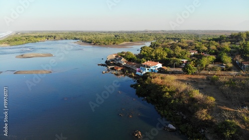 Vue aérienne de Poneloya