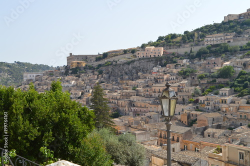 View of an Ancient Foreshortening of Modica, the City of Chocolate, Ragusa, Sicily, Italy