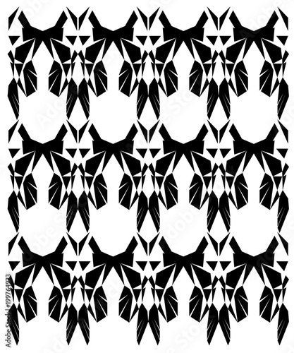Luxury design pattern / Aztecs black white photo