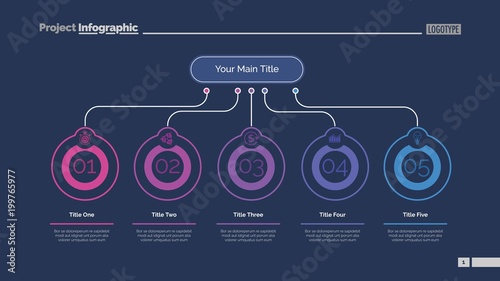 Five Business Ideas Slide Template