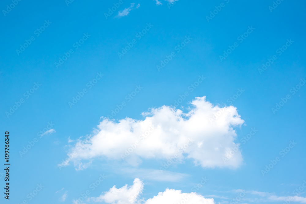 Blurry sky blue or azure sky and cloud. Cloud overcast on atmosphere. It clear lightly on daytime background. It beautiful and good weather on landscape.