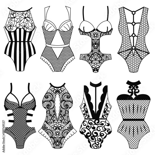 Collection of lingerie. Body.
