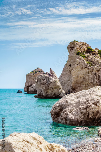 Aphrodite's Rock beach near Cyprus island photo