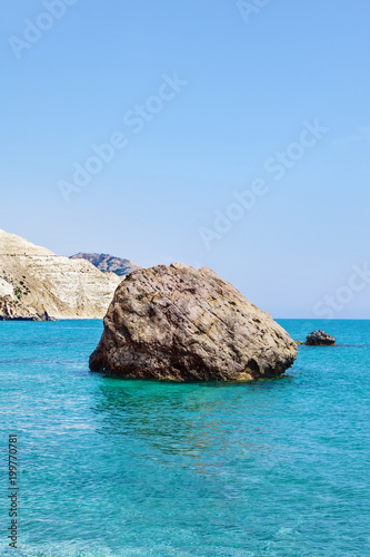 Aphrodite's Rock beach near Cyprus island photo