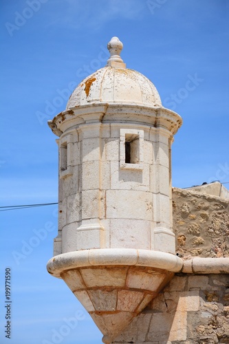 Ponta da Bandeira Fort corner turret, Lagos, Portugal.