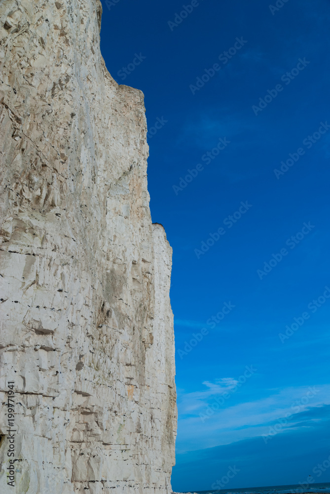 White chalk cliff Birling Gap East Sussex England