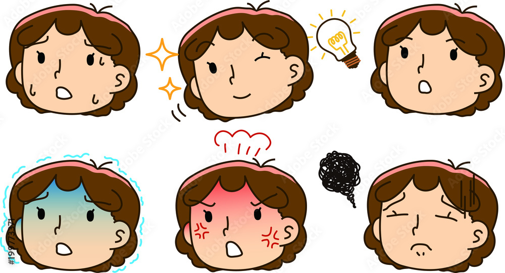 Mother Facial expressions set Mother Facial expressions set