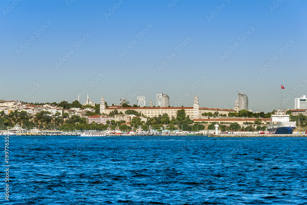 Istanbul, Turkey, 14 July 2016: Ships at Harem Port