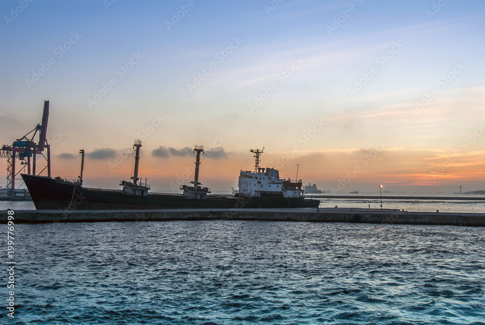 Istanbul, Turkey, 20 November 2010: Ship on marmara sea