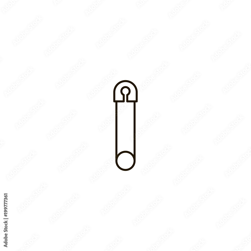 safety pin icon. sign design