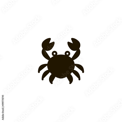 crab icon. sign design