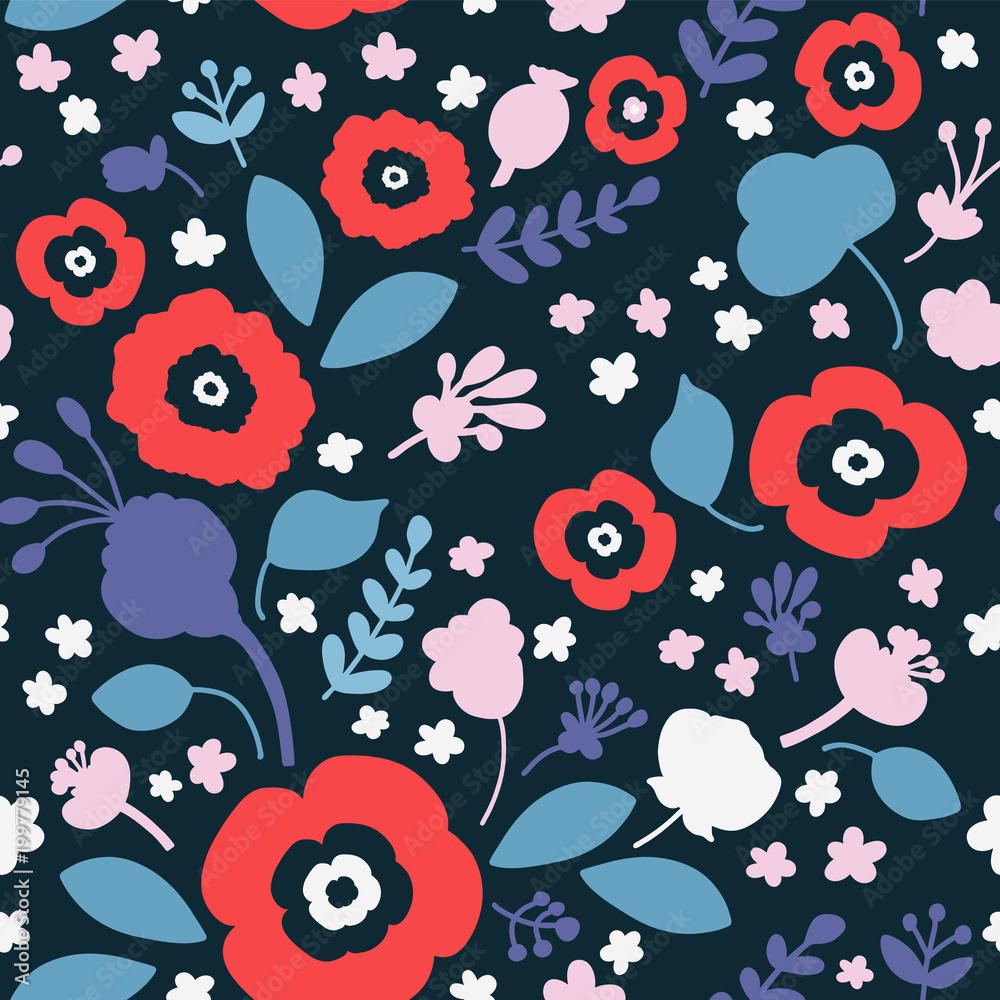Colorful Flower Pattern. Endless.