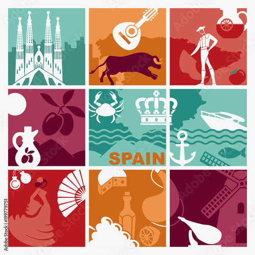 Vector Spain background