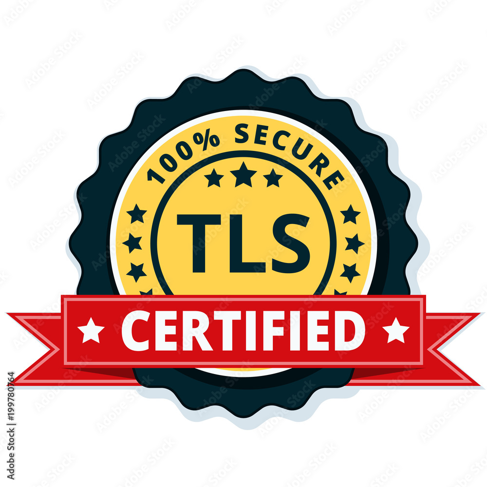 TLS Certified label illustration TLS Certified label illustration
