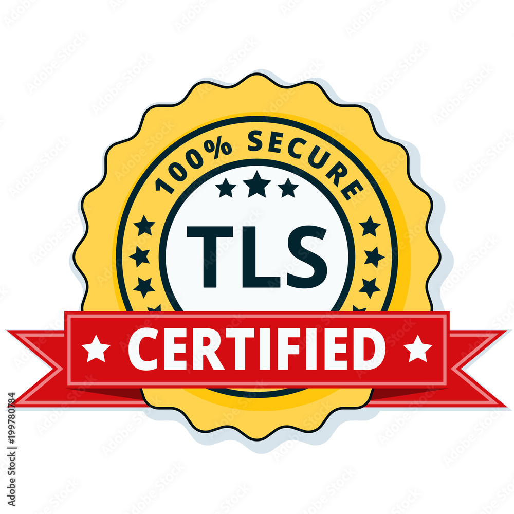 TLS Certified label illustration TLS Certified label illustration