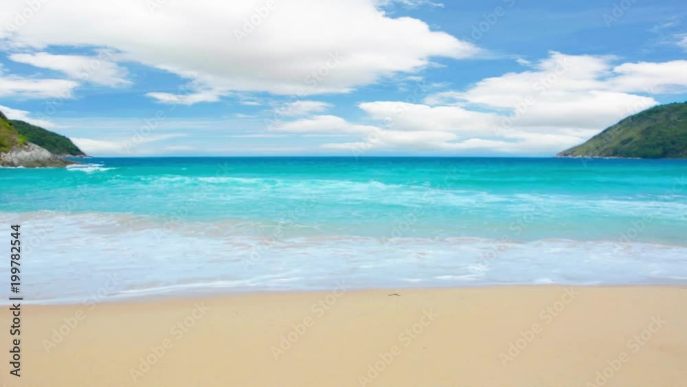  Andaman sea, blue sea and windy waves. At phuket, thailand