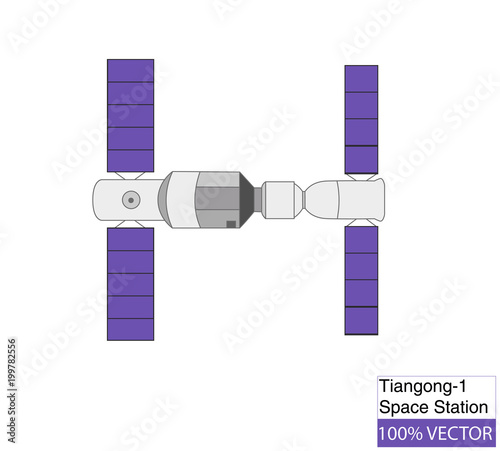 Schematic Model of China's Tiangong-1 Space Station photo