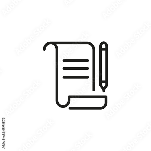Signing document icon