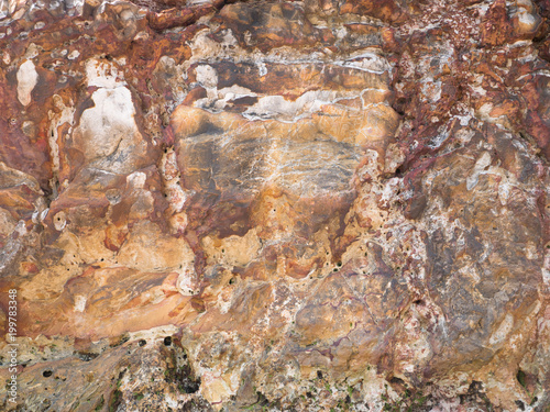 Red textured cliff face