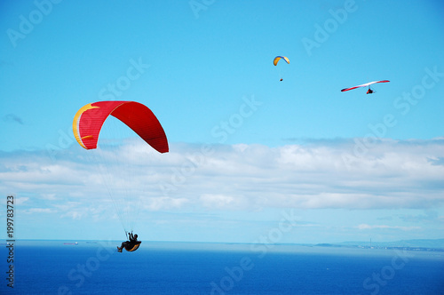 Hang gliding on Sydney coast photo